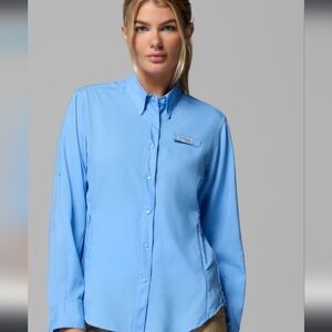 Columbia Women's Blue Button-Up Top